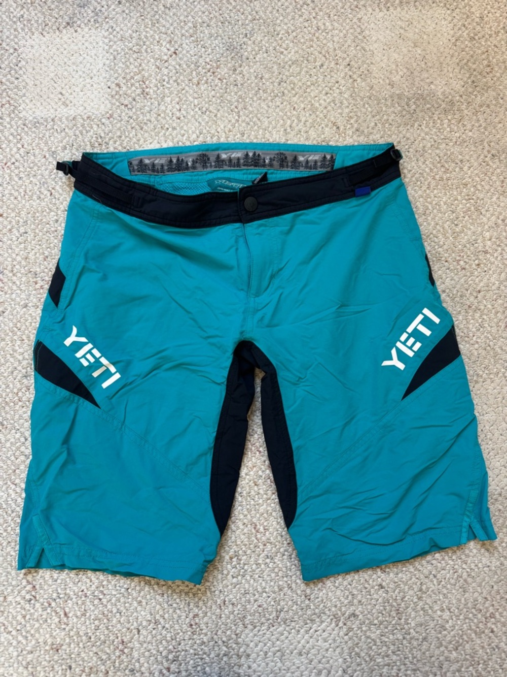 Yeti Teal and Black Mountain Bike Shorts
